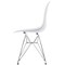 Fabulaxe Mid-Century Modern Style Plastic DSW Shell Dining Chair with Metal Legs, White QI003947.WT.4 - alternate 6
